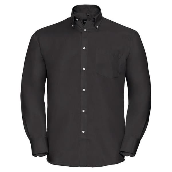 Russell Collection Ultimate Non-Iron långärmad formell skjorta för herrar Black 15.5in