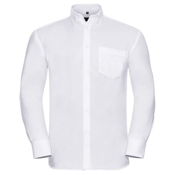 Russell Collection Mens Ultimate Non-Iron Long-Sleeved Formal Shirt White 15in