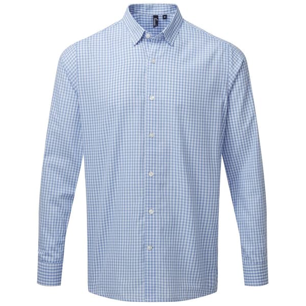 Premier Mens Maxton Checked Long-Sleeved Shirt