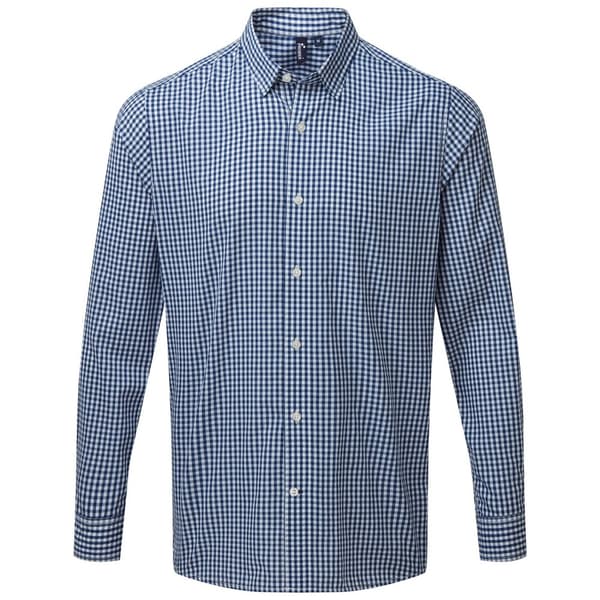 Premier Mens Maxton Checked Long-Sleeved Shirt
