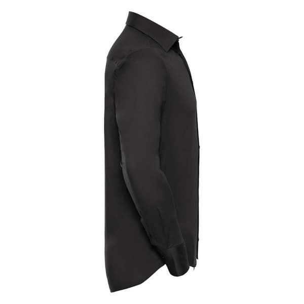Russell Collection Mens Easy-Care Fitted Long-Sleeved Shirt