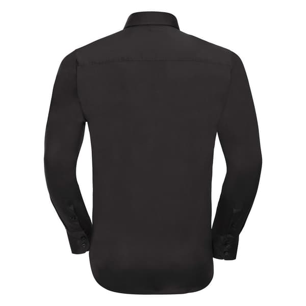 Russell Collection Mens Easy-Care Fitted Long-Sleeved Shirt