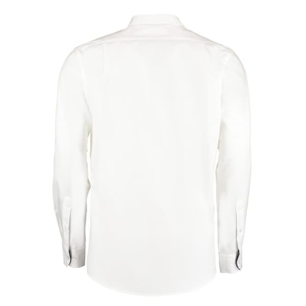 Kustom Kit Mens Premium Contrast Oxford Long-Sleeved Shirt