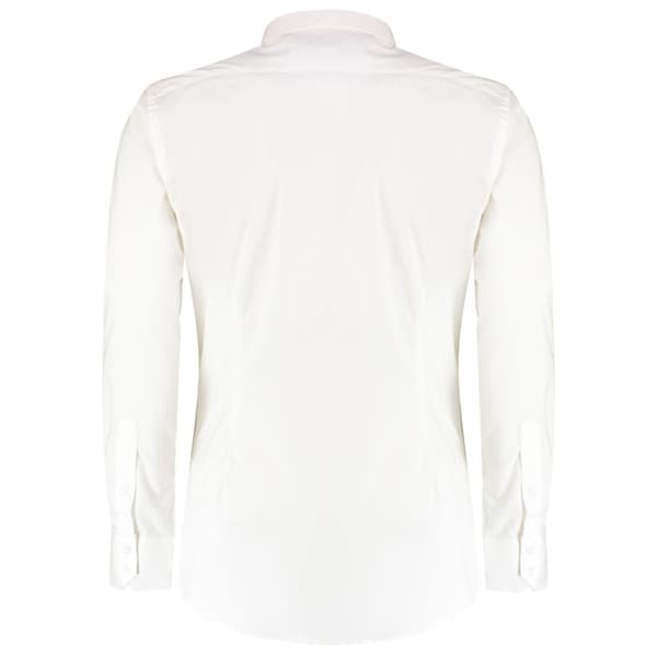 Kustom Kit Oxford Stretch Slim Långärmad Skjorta för Herrar