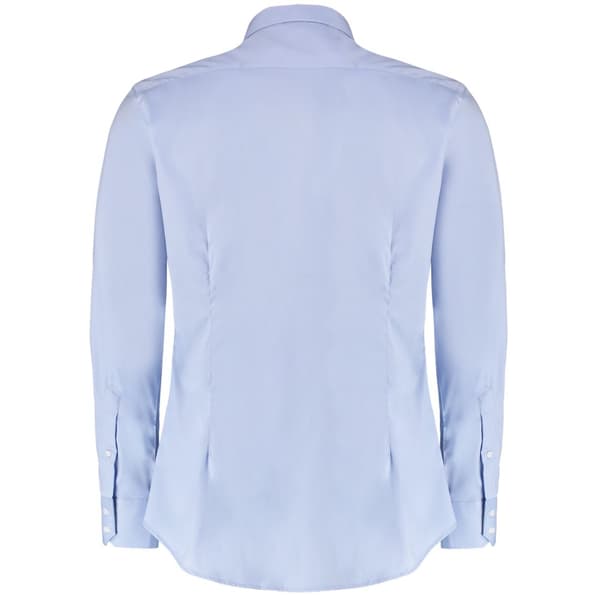 Kustom Kit Mens Oxford Stretch Slim Long-Sleeved Shirt
