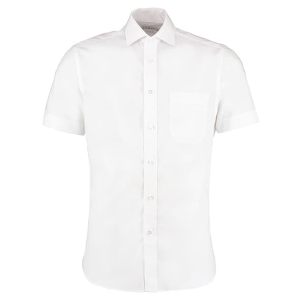 Kustom Kit Kortärmad företagsskjorta Premium för herrar White 15.5in