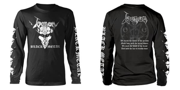 VENOM- LONG SLEEVE, BLACK METAL (WHITE) L