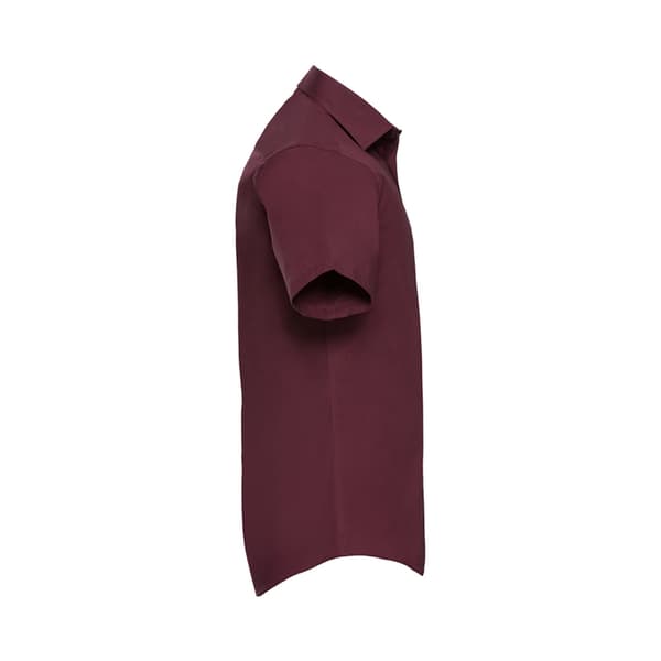 Russell Collection Mens Fitted Short-Sleeved Shirt