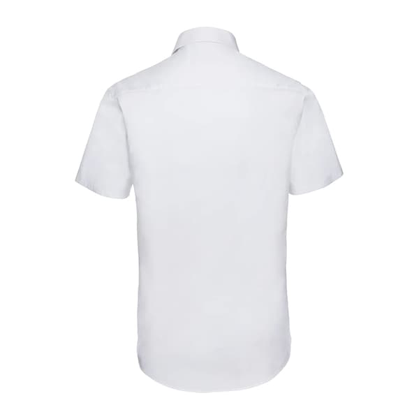 Russell Collection Mens Fitted Short-Sleeved Shirt