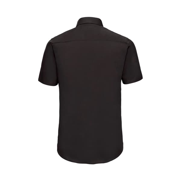 Russell Collection Mens Fitted Short-Sleeved Shirt