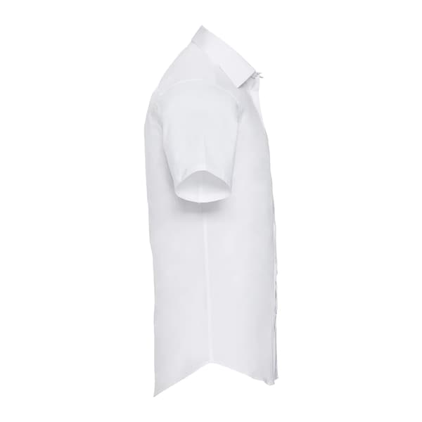 Russell Collection Mens Fitted Short-Sleeved Shirt
