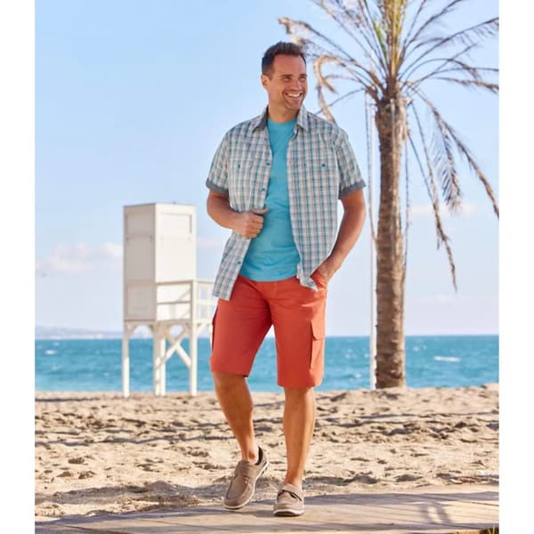 Atlas For Men Mens Checked Poplin Shirt