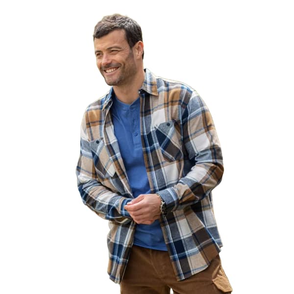 Atlas For Men Mens Autumn Flannel Shirt
