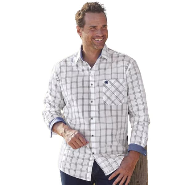 Atlas For Men Ternet poplin-skjorte til mænd