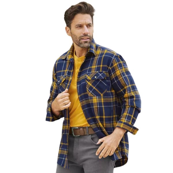 Atlas For Men Mens Checked Flannel Shirt
