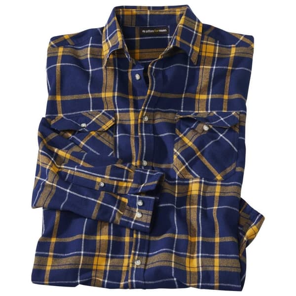 Atlas For Men Mens Checked Flannel Shirt