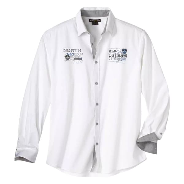 Atlas For Men Pilot-Style T-shirt för herrar White L