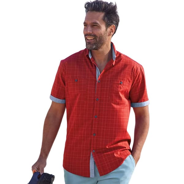 Atlas For Men Mens Nautical Poplin Shirt