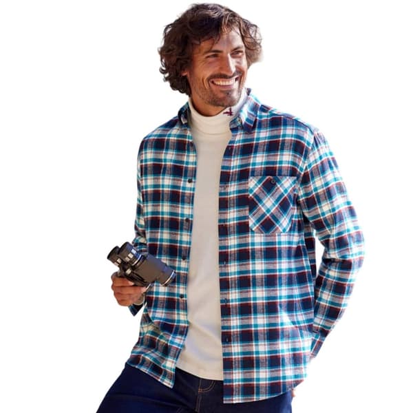 Atlas For Men Mens Checked Flannel Shirt
