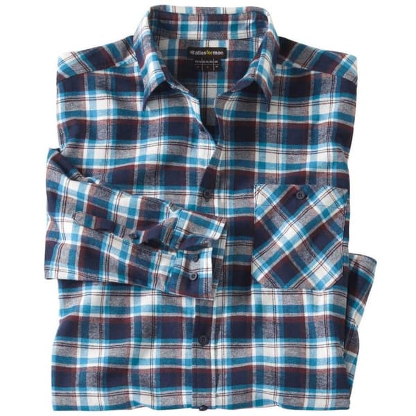 Atlas For Men Mens Checked Flannel Shirt