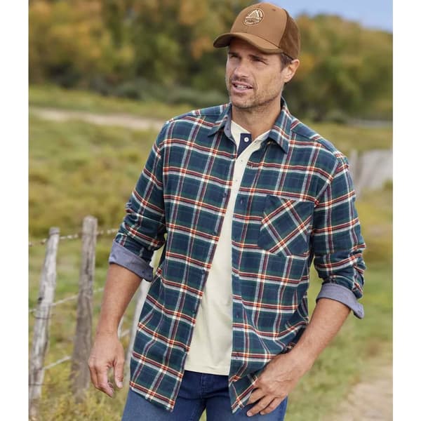 Atlas For Men Ternet flannelskjorte til mænd