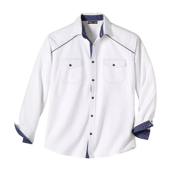 Atlas For Men Mens Poplin Shirt White L