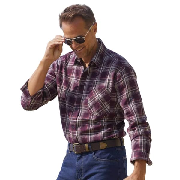 Atlas For Men Ternet flannelskjorte til mænd