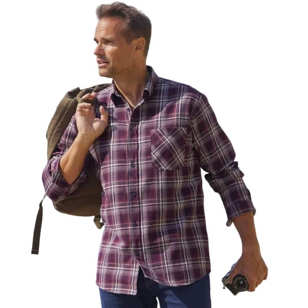 Atlas For Men Ternet flannelskjorte til mænd
