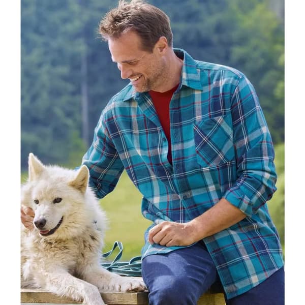 Atlas For Men Mens Checked Flannel Shirt