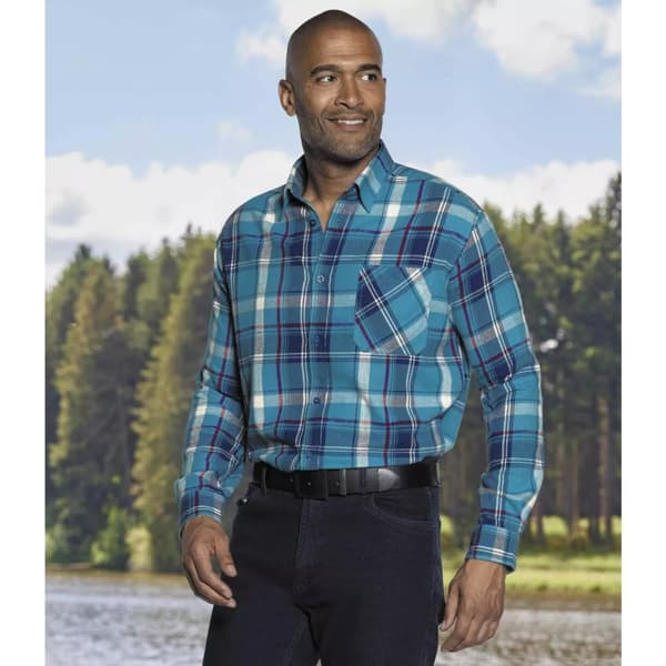 Atlas For Men Mens Checked Flannel Shirt