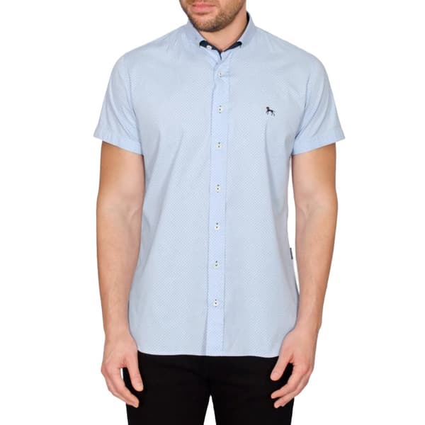 Bewley & Ritch Mens Yakima Short-Sleeved Shirt Sky Blue S