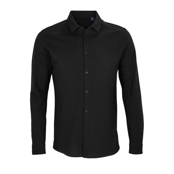 NEOBLU Mens Basile Piqué Organic Long-Sleeved Shirt