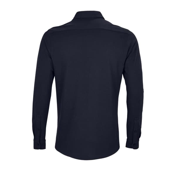 NEOBLU Mens Basile Piqué Organic Long-Sleeved Shirt