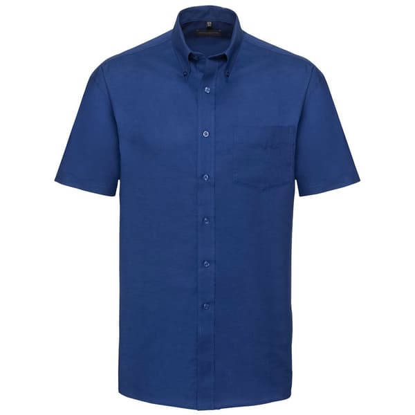 Russell Collection Oxford Easy-Care kortärmad skjorta för herrar
