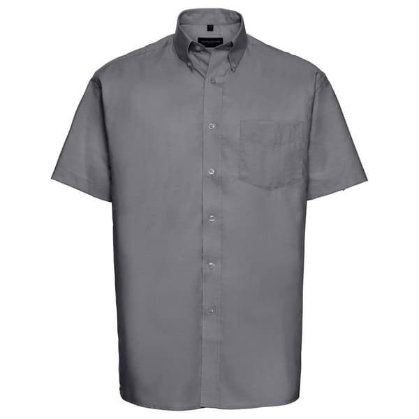 Russell Collection Oxford Easy-Care kortärmad skjorta för herrar