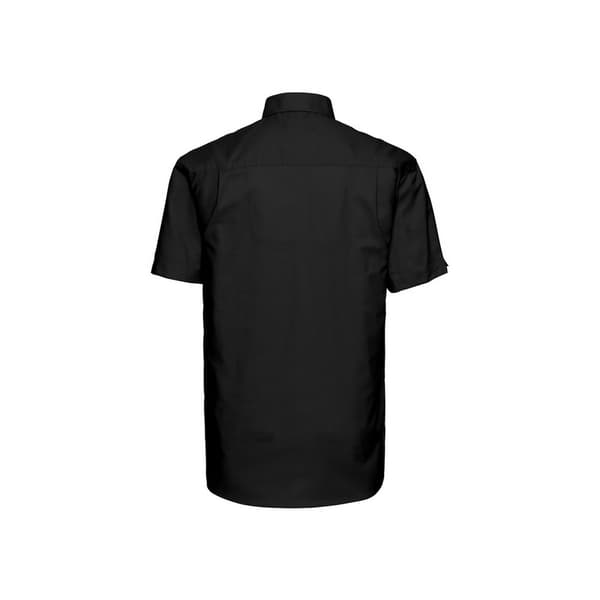 Russell Collection Mens Oxford Easy-Care Short-Sleeved Shirt