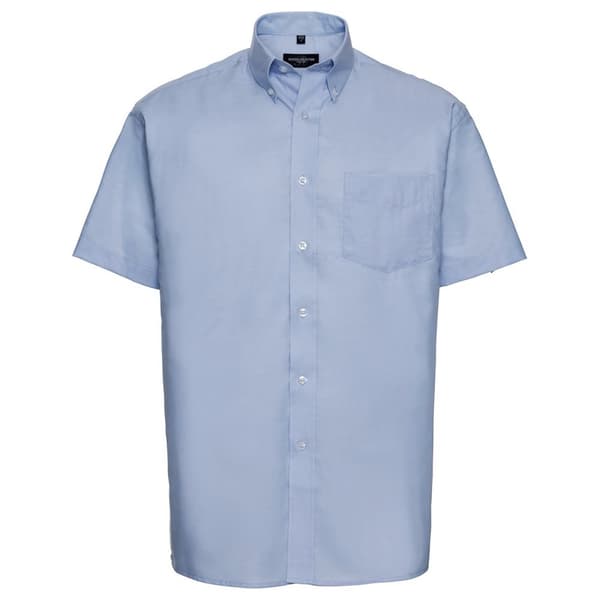 Russell Collection Oxford Easy-Care kortärmad skjorta för herrar
