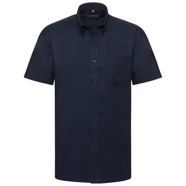 Russell Collection Oxford Easy-Care kortärmad skjorta för herrar