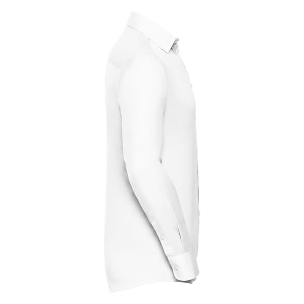 Russell Collection Mens Herringbone Long-Sleeved Formal Shirt
