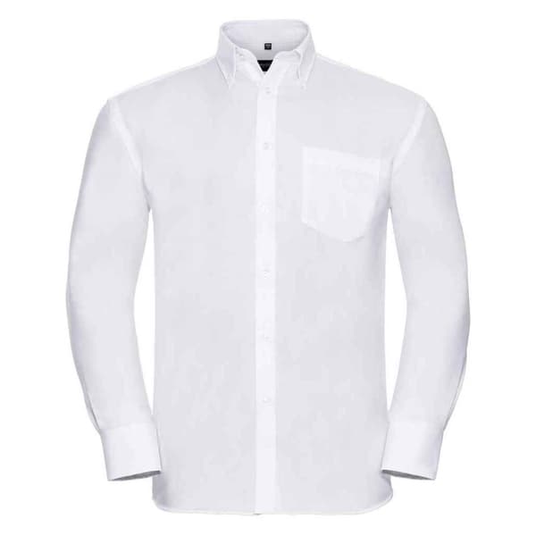 Russell Collection Mens Ultimate Long-Sleeved Formal Shirt White 17in