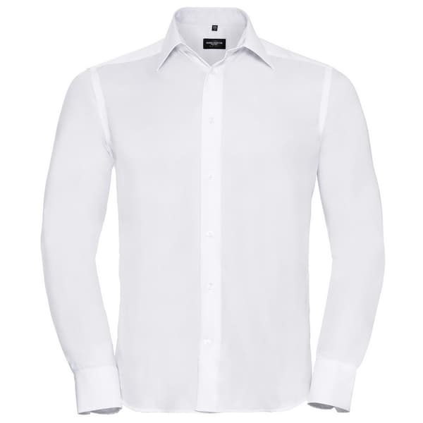 Russell Collection Mens Ultimate Tailored Långärmad Skjorta