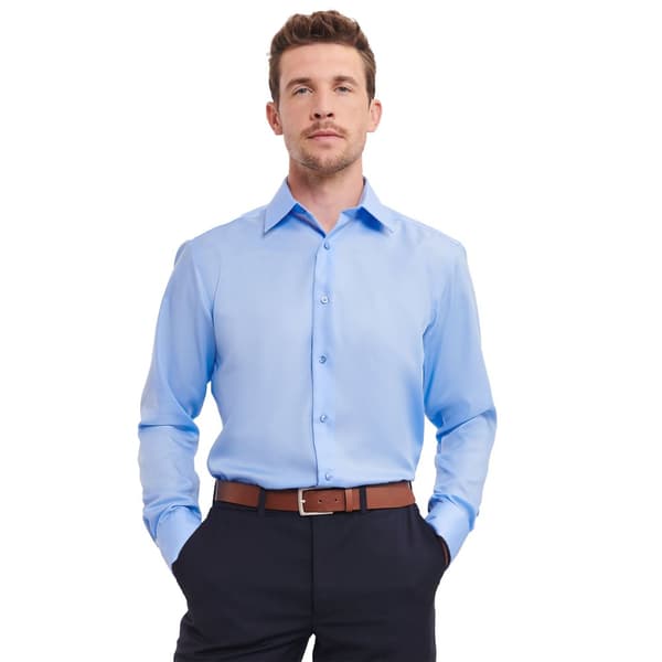 Russell Mens Ultimate Non-Iron Tailored Long-Sleeved Formal Shirt