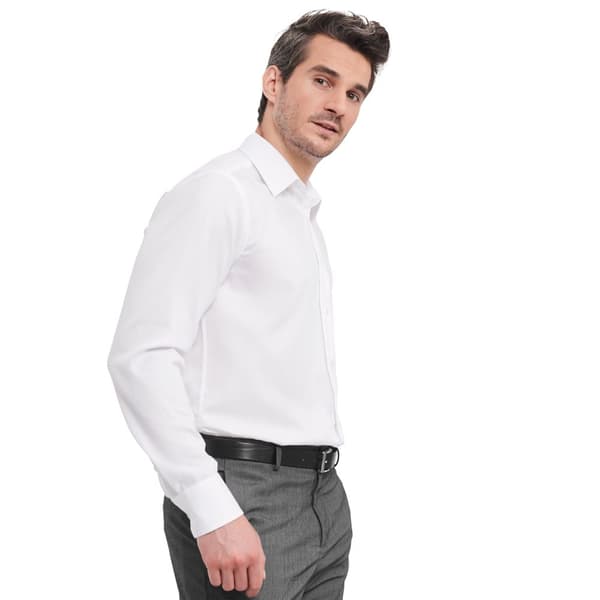 Russell Mens Ultimate Non-Iron Tailored Long-Sleeved Formal Shirt