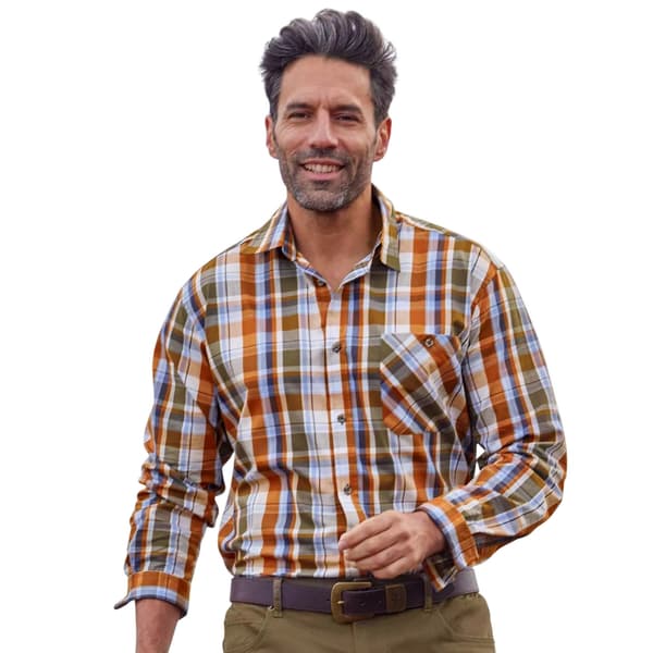 Atlas For Men Ternet poplin-skjorte til mænd