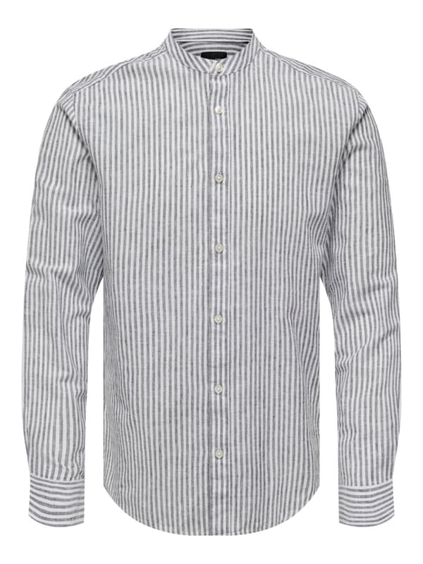 Only & Sons - onsCaiden Mao Stripe Linen Shirt