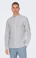 Miniatyrbild 1 av 4: Only & Sons - onsCaiden Mao Stripe Linen Shirt