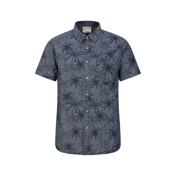 Mountain Warehouse Herrskjorta med tropiskt palmträd Dark Blue L