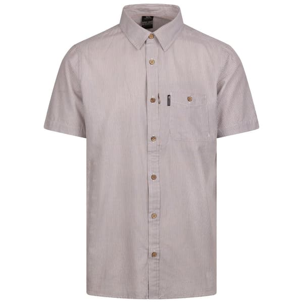 Trespass Mens Slapton Striped Woven Shirt Oatmilk L