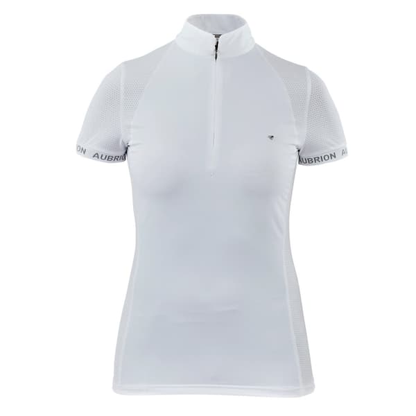 Aubrion Girls Newbel Plain Show Shirt White 9-10 Years