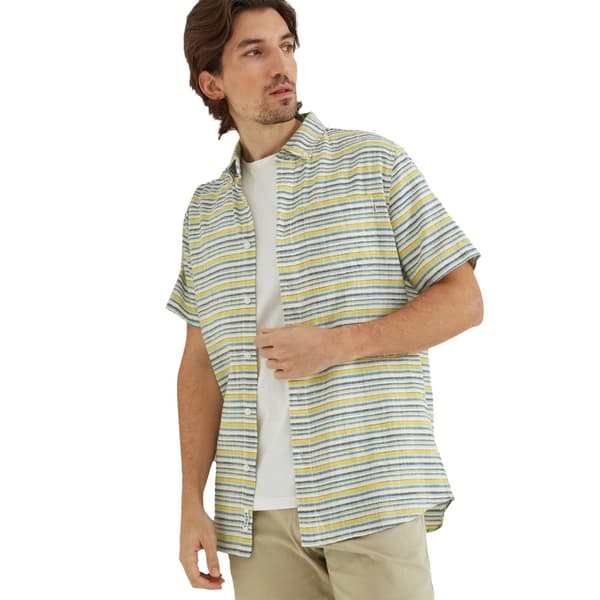 TOG24 Kortärmad skjorta Harold Stripe för herrar
